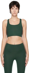 Girlfriend Collective Green Paloma Sport Bra In Moss