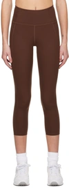 GIRLFRIEND COLLECTIVE BROWN COMPRESSIVE HIGH-RISE LEGGINGS