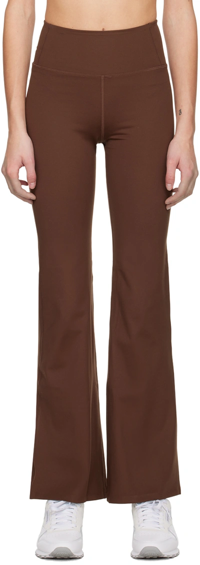 GIRLFRIEND COLLECTIVE BROWN COMPRESSIVE FLARE LEGGINGS