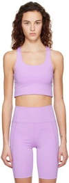 Girlfriend Collective Paloma Racerback Sports Bra In Lilac