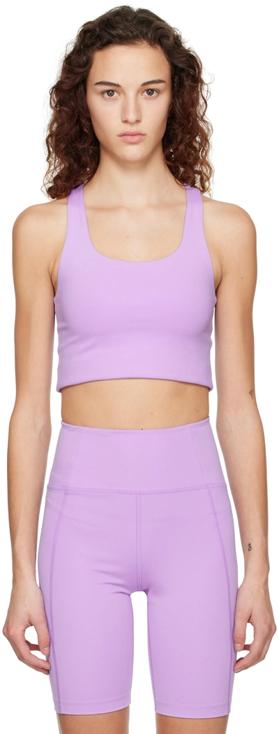 Girlfriend Collective Paloma Racerback Sports Bra In Purple