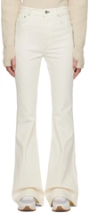 Rag & Bone Icon Casey High-rise Flare Jeans In Ecru