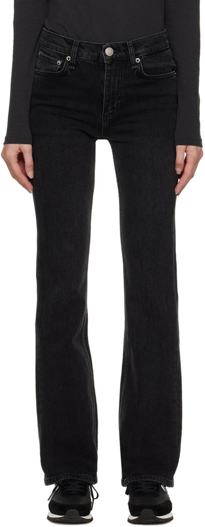 Rag & Bone Nina High-rise Bootcut Jeans In Black