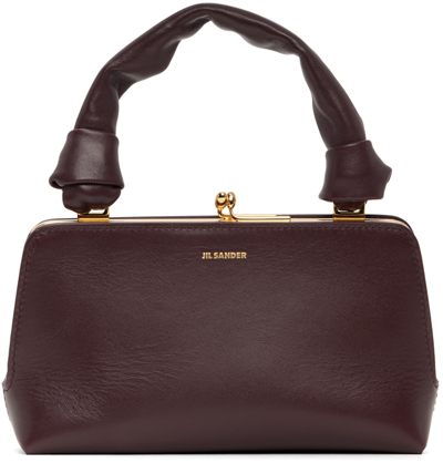 Jil Sander Burgundy Mini Goji Bag In 609 Bordeaux | ModeSens