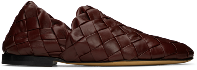 Bottega Veneta Burgundy Intrecciatio Slippers In 2226 Merlot