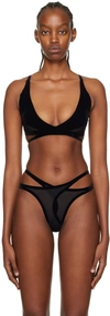 Wolford Mugler X  Flocked Shaping Bra In 7005 Black