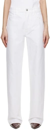 Bottega Veneta White Flared Jeans In Soft Denim In 9000 White
