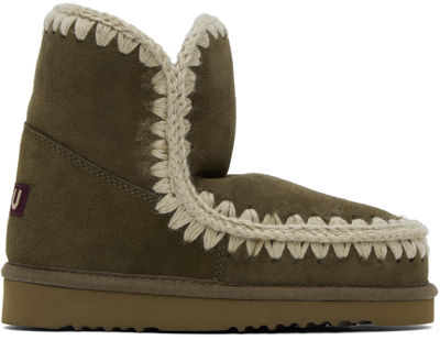 Mou Taupe 18 Boots In Green
