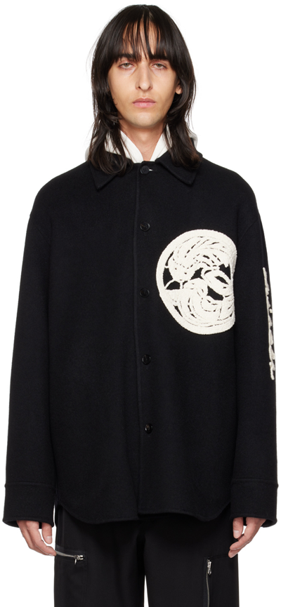 Jil Sander Black 'pisces' Jacket In 001 - Black