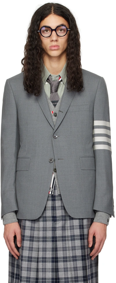 Thom Browne Gray 4-bar Sport Blazer In 035 Med Grey