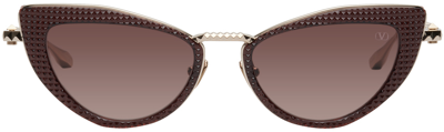 Valentino Viii Sunglasses In Burgundy/​gradient Pink