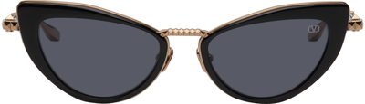 Valentino Viii Sunglasses In Black/grey