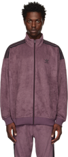 ADIDAS ORIGINALS PURPLE ADICOLOR CLASSICS PLUSH TRACK JACKET