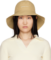 JACQUEMUS TAN LE PAPIER 'LE BOB PESCADOU' BEACH HAT