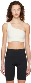 Girlfriend Collective Ivory Bianca One Shoulder Tank In Morel