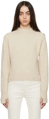 Rag & Bone Nancy Ribbed Knitted Jumper In Oatmeal