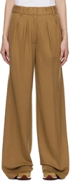 RAG & BONE BROWN SHELLY WIDE-LEG TROUSERS