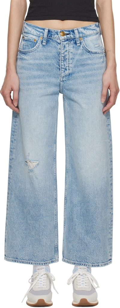 RAG & BONE BLUE ANDIE WIDE-LEG JEANS