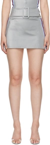 Maisie Wilen Gray Magnet Miniskirt In Chrome Chrome