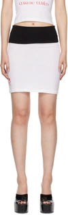 Maisie Wilen White Pop Miniskirt In Sugblk Sugar Black