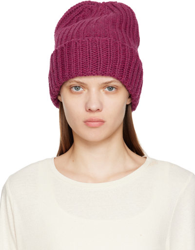 Baserange Pink Knit Beanie In Cuan Pink