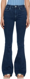 Frame Trapunto St. Le High Flare Jeans In Ackerman