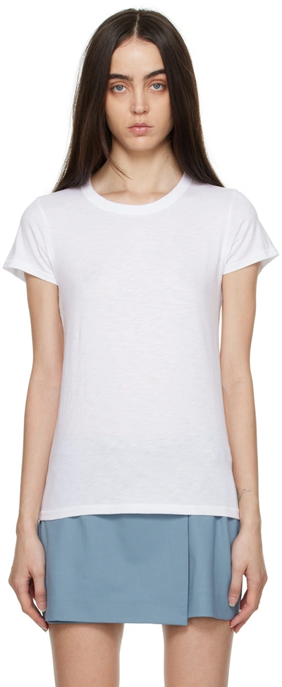 Rag & Bone White 'the Slub' T-shirt In Brightwht