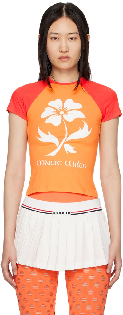 Maisie Wilen Orange Slinky T-shirt