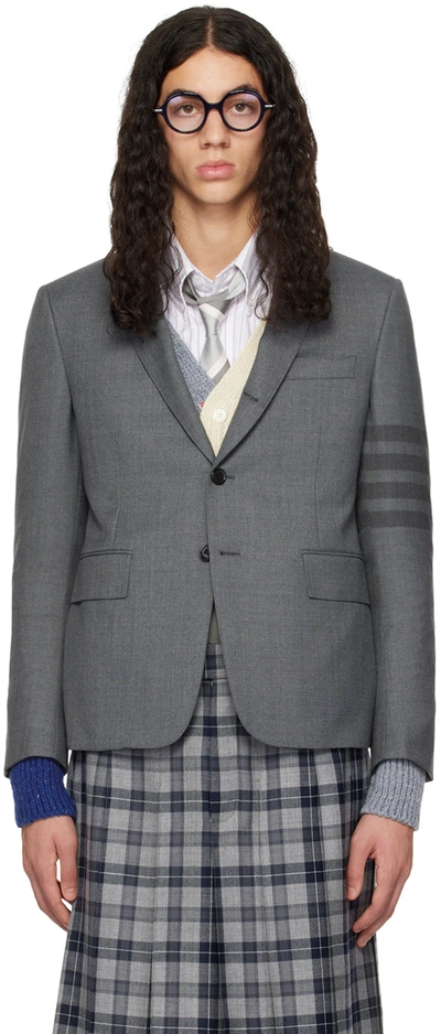 Thom Browne Gray 4-bar Blazer In 035 Med Grey