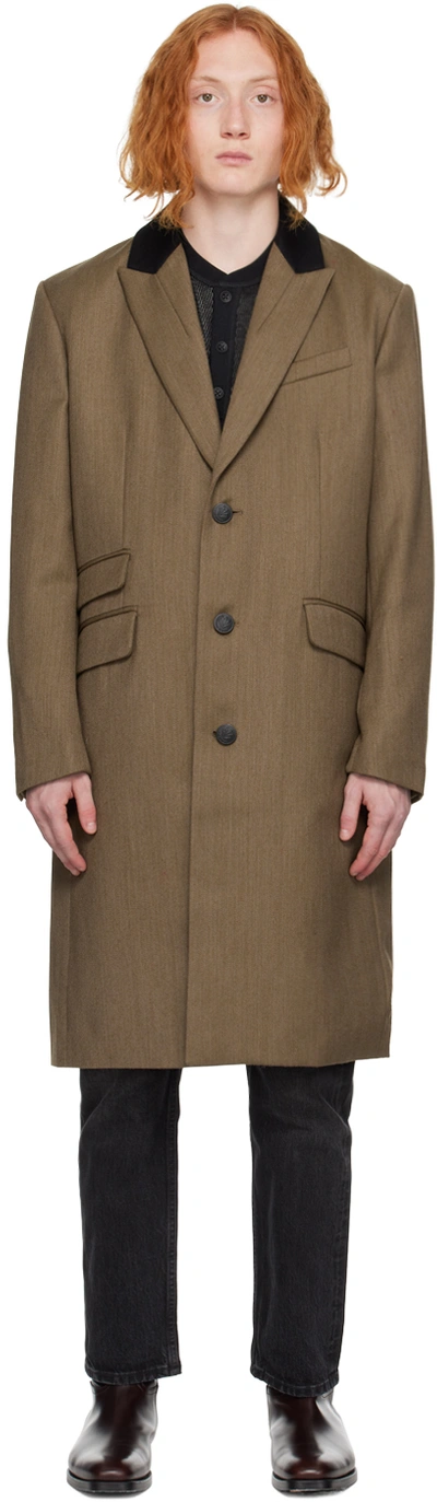 Rag & Bone Brown Cambridge Coat In Grey