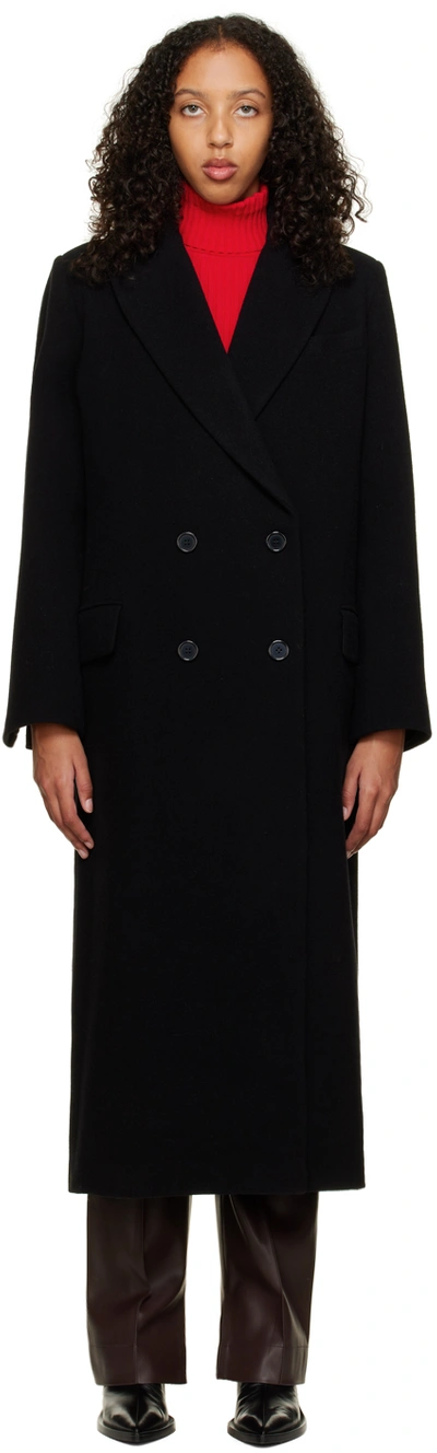 Olenich Black Double-breasted Coat