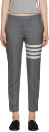 THOM BROWNE GRAY 4-BAR TROUSERS