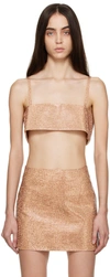 Nué Gold Rhinestone Camisole In Vintage Gold