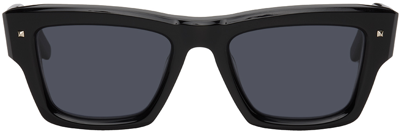 Valentino Xxii Square Acetate Sunglasses In Black