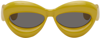 LOEWE YELLOW INFLATED CAT-EYE SUNGLASSES