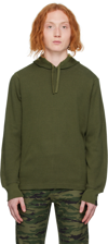 Rag & Bone Khaki Collin Hoodie In Olive Nig1