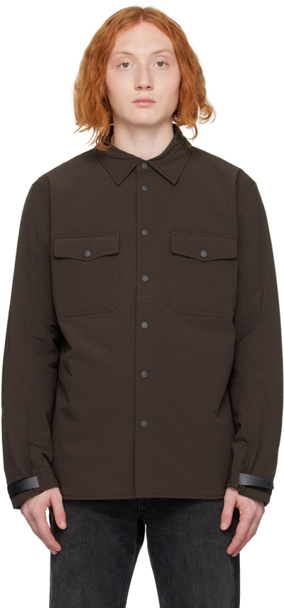 Rag & Bone Jack Double-pocket Padded Overshirt In Mahogany