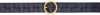 Bottega Veneta Navy Maxi Intreccio Belt In 8837 Space Gold