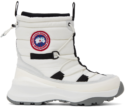 Canada Goose White Toronto Quilted Boots