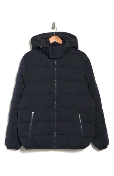 Slate & Stone Box Quilted Puffer Jacket In Navy