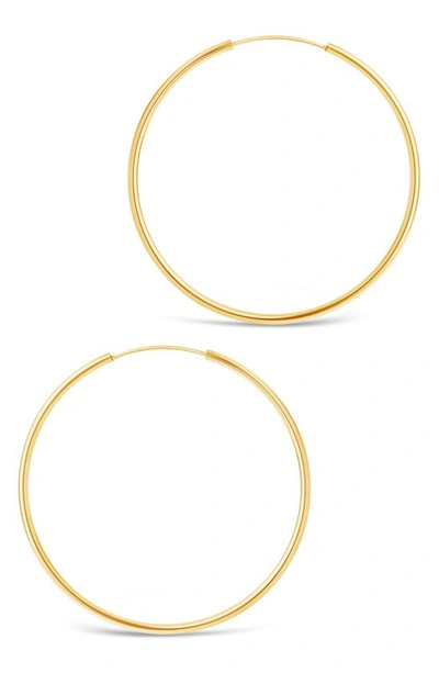 Sterling Forever Infinity Hoop Earrings In Gold