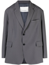 The Frankie Shop ‘beo' Drop Shoulder Single Breasted Blazer In Grey