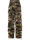ANDERSSON BELL GREEN CAMOUFLAGE PRINT CARGO TROUSERS,apa573w18941985
