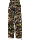 Andersson Bell Padded Camouflage-print Cotton-ripstop Straight-leg Cargo Pants In Brown