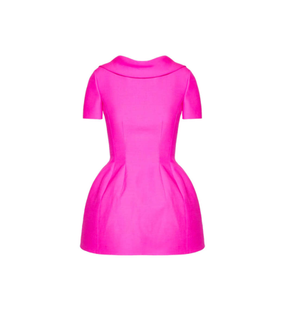 Valentino Short Dress With Back Neckline In Pink
