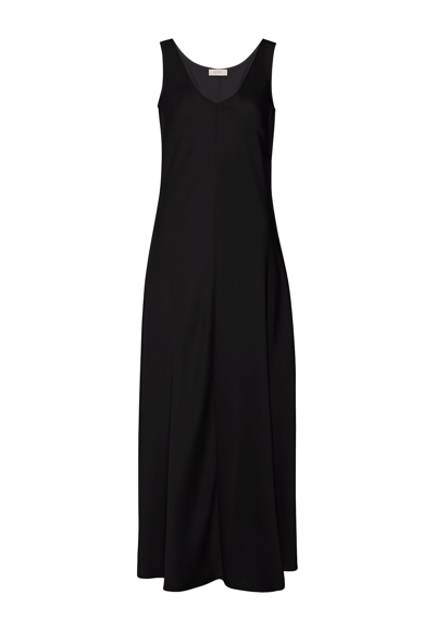 Sally Lapointe Satin Bias Maxi Dress In Black