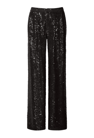 Sally Lapointe Sequin Low Waisted Trouser In Black