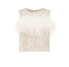 LAPOINTE SEQUIN TANK WITH FEATHERS