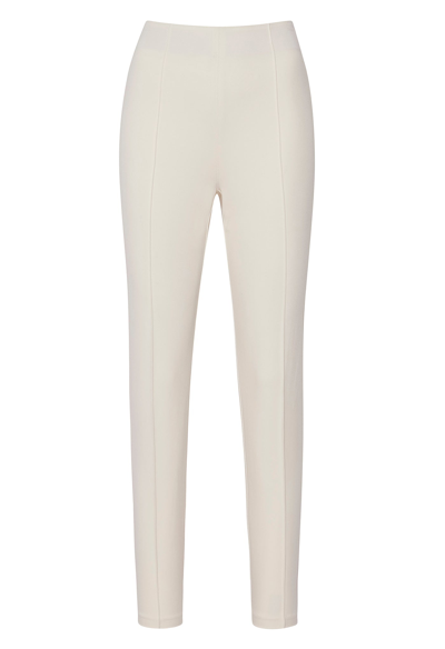 Lapointe Stretch Scuba Fitted Pintuck Pant In Cream