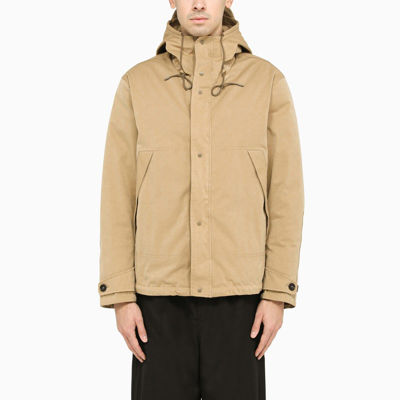 Ten C Beige Padded Jacket In Gray